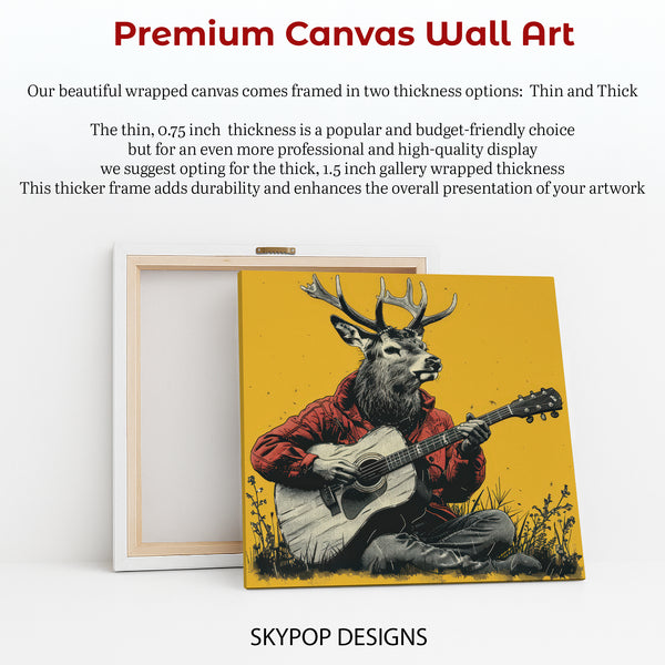 Deer Guitarist Art - View 6