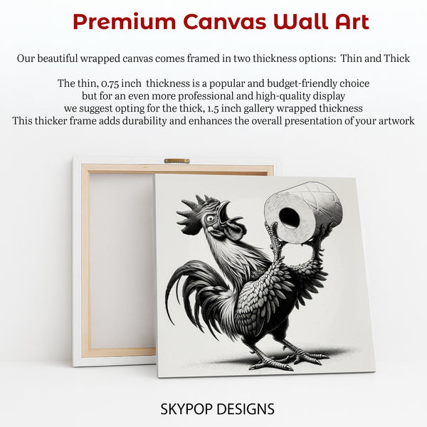Rooster Toilet Paper Holder Art - View 6