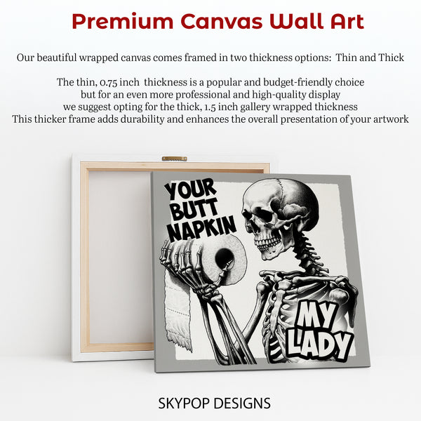 Skeleton Toilet Paper Humor Art - View 6