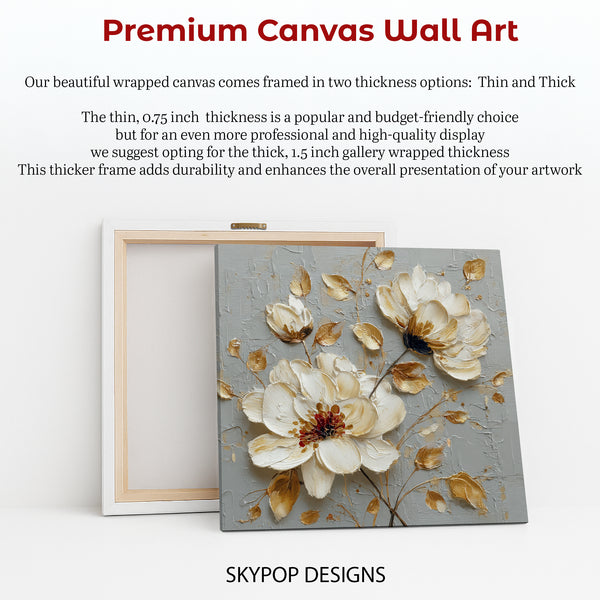 Gold Floral Art - View 6