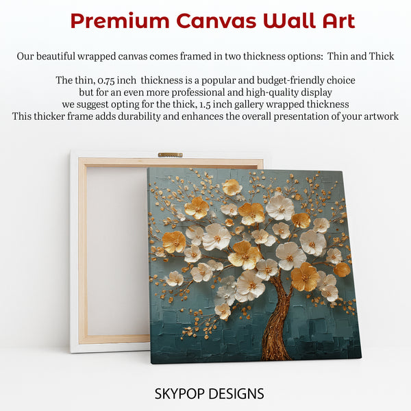 Golden Blossom Tree Art - View 6