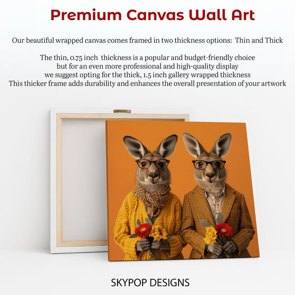 Kangaroo Couple Art - View 6