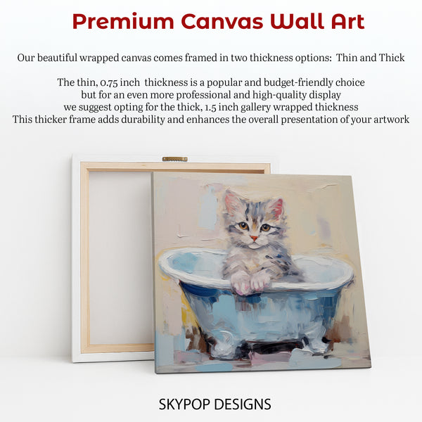 Kitten Bath Time Art - View 6