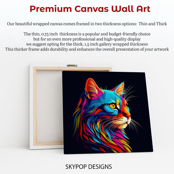 Neon Cat Explosion Art - View 6