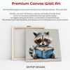 Raccoon Reading Art - View 6
