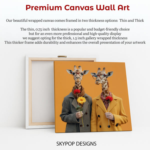 Giraffe Couple Art - View 6