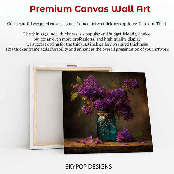 Lilac Blooms Mason Jar Art - View 6