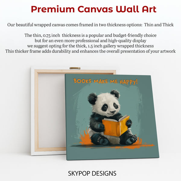 Panda Reading Book Art - View 6