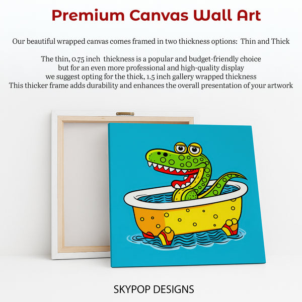 Crocodile Bath Art - View 6