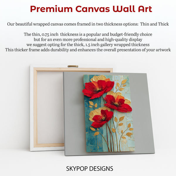Vibrant Red Poppies Art - View 6