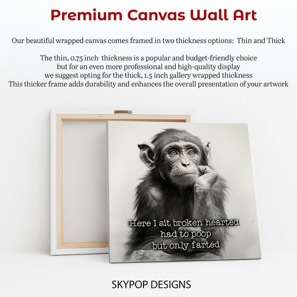 Chimpanzee Thinking Art - View 6