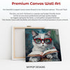 Sophisticated Cat Reading Art - View 6