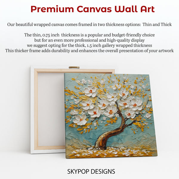 White Blossom Tree Art - View 6