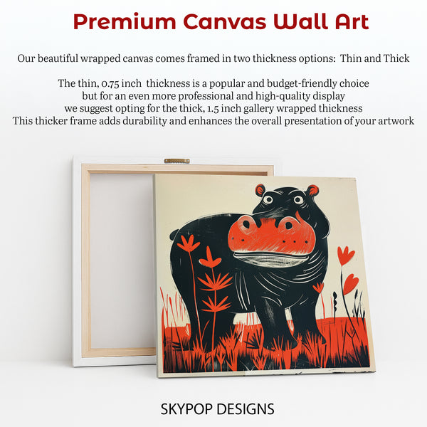 Hippopotamus Art - View 6