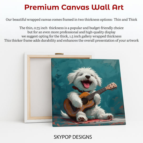 Shih Tzu Dog Guitar Art - View 6