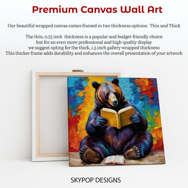 Bear Reading Book Art - View 6