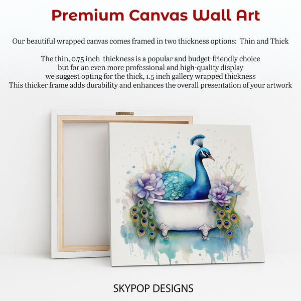 Peacock Bath Art - View 6