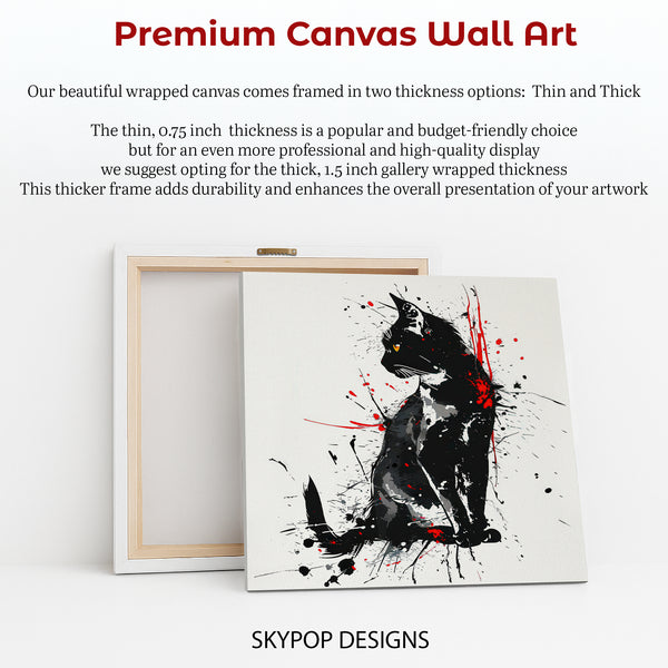 Black Cat Splatter Art - View 6