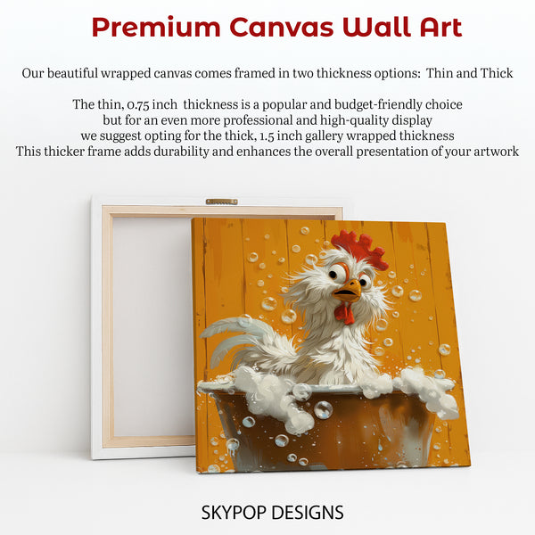 Rooster Bath Time Art - View 6