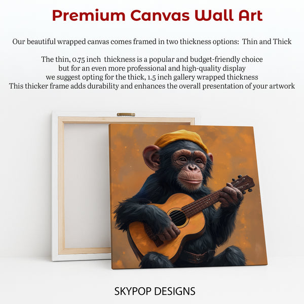 Chimpanzee Guitar Art - View 6
