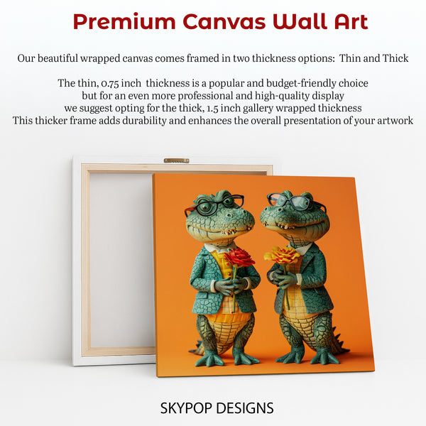 Crocodile with Roses Art - View 6