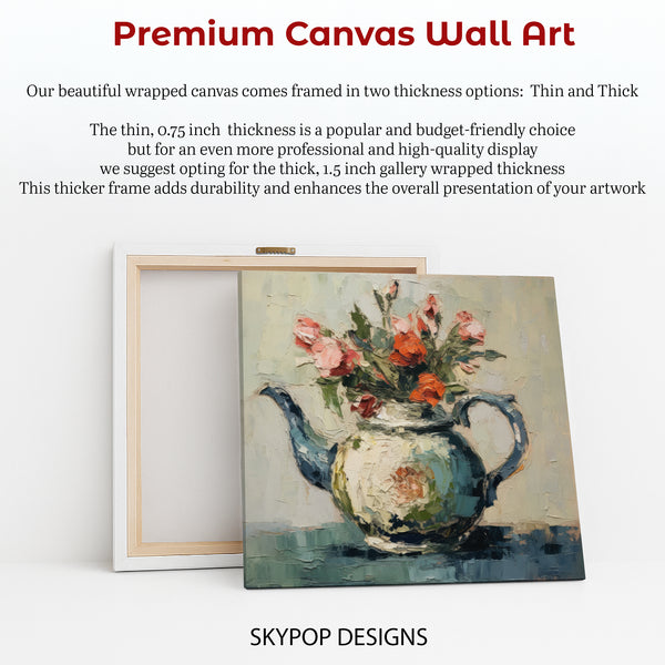 Rose Bouquet Teapot Art - View 6