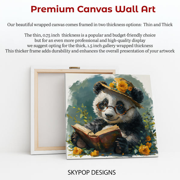 Panda Reading Book Art - View 6