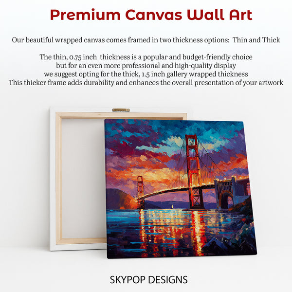 Golden Gate Bridge Sunset Art - View 6