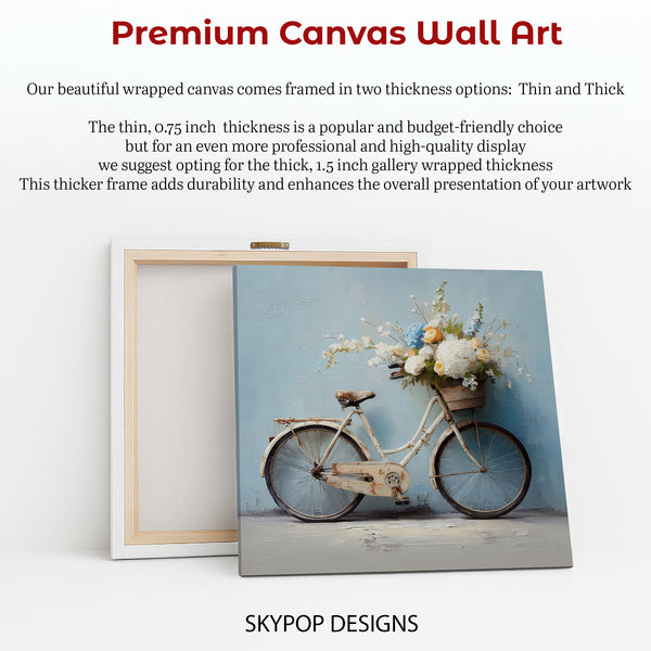 Vintage Bicycle Flower Basket Art - View 6