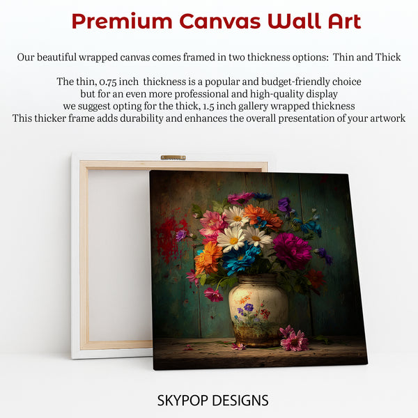Rustic Floral Arrangement Art - View 6