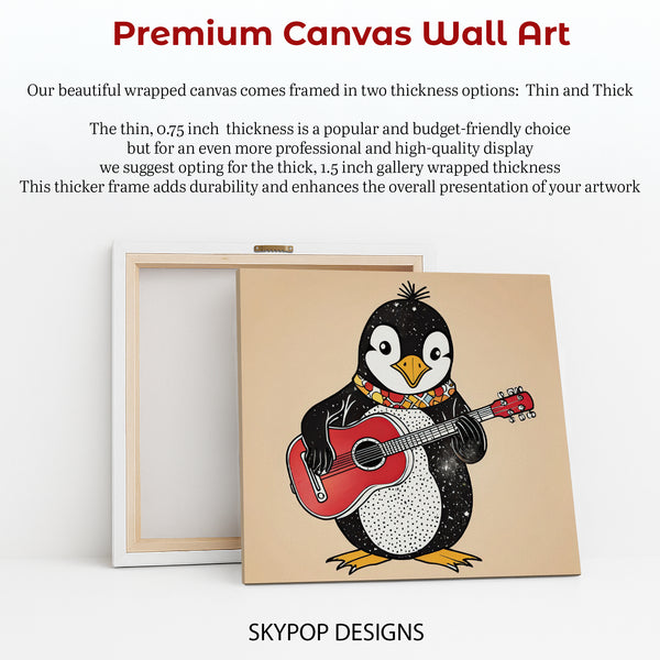 Penguin Rock On Art - View 6