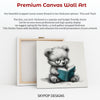 Teddy Bear Reading Book Art - View 6