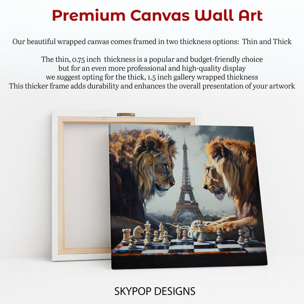 Lion Chess Match Art - View 6