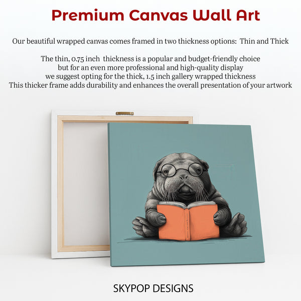 Walrus Reading Art - View 6