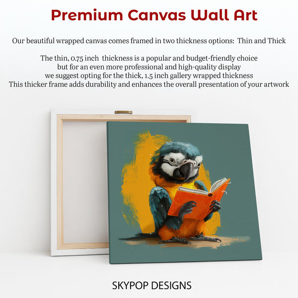 Parrot Reading Book Art - View 6