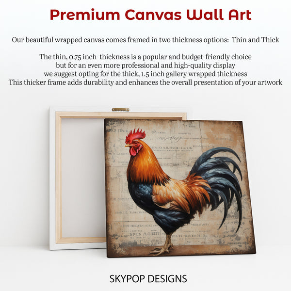 Vintage Rooster Art - View 6