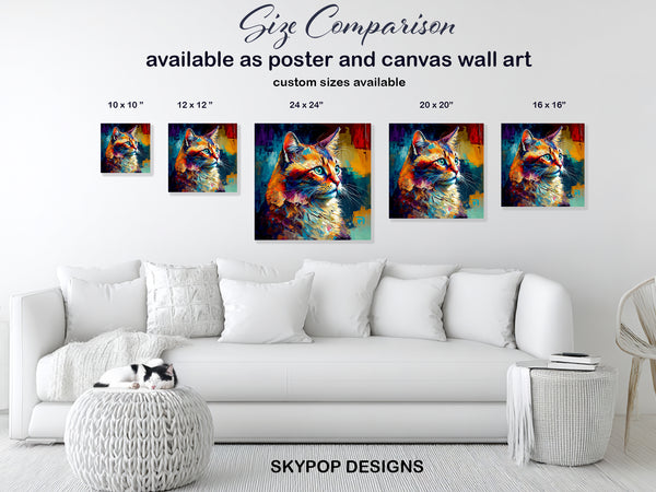 Vibrant Cat Art - View 7
