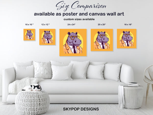Hippopotamus Art - View 7