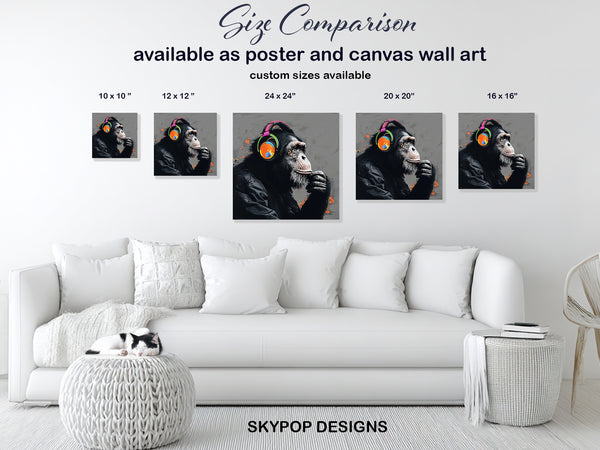 Chimpanzee DJ Art - View 7