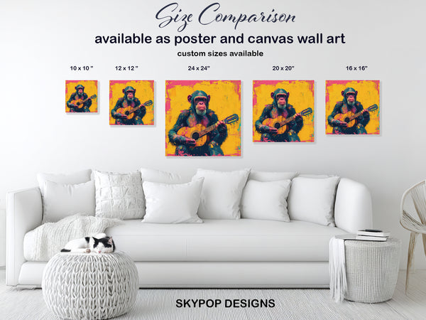 Chimpanzee Jam Session Art - View 7