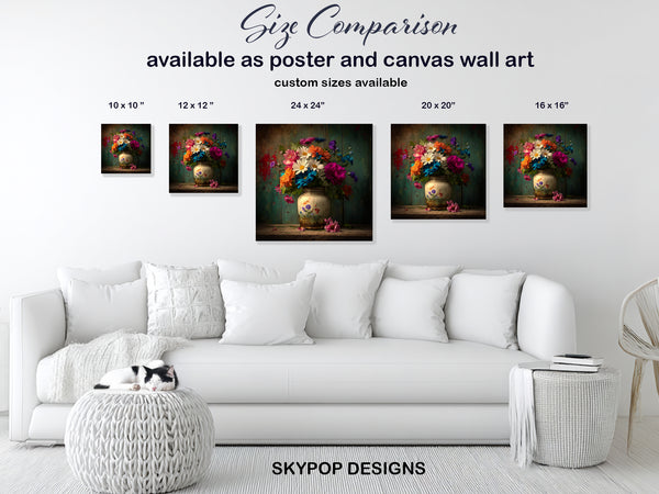 Rustic Floral Arrangement Art - View 7