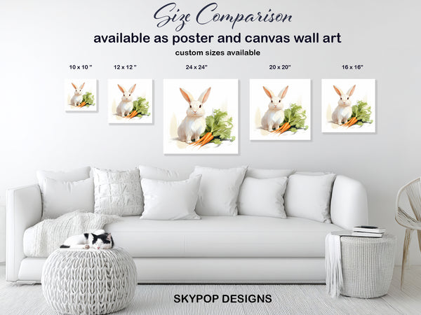 Bunny and Carrots Art - View 7