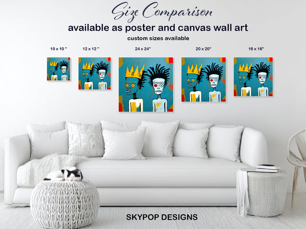 Basquiat Inspired Figures Art - View 7