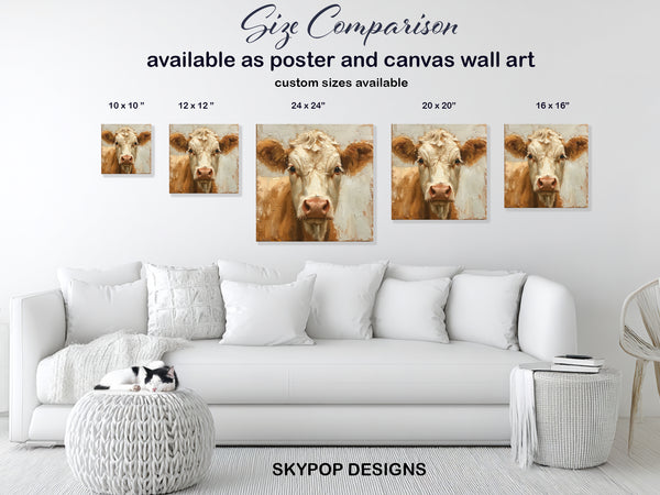 Highland Cow Portrait Art - View 7