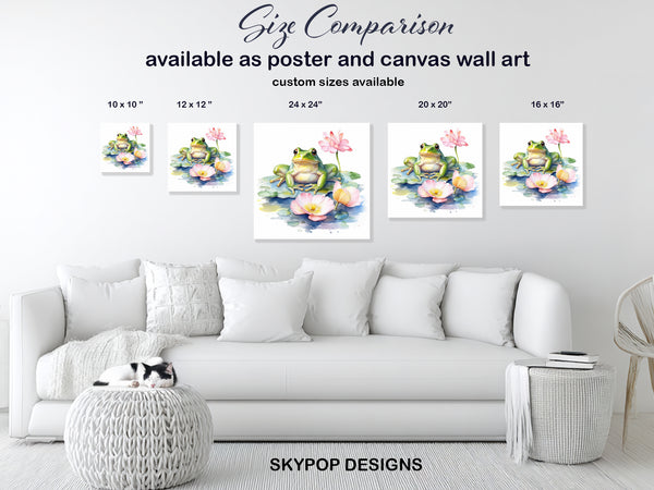 Frog Lotus Pond Art - View 7