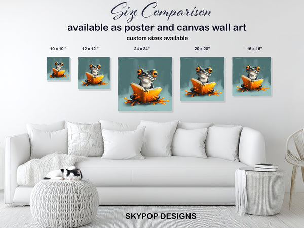 Frog Reading Art - View 7