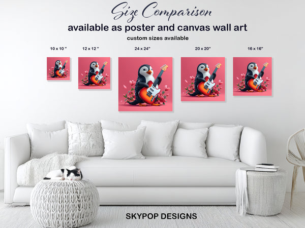 Penguin Rock Star Art - View 7
