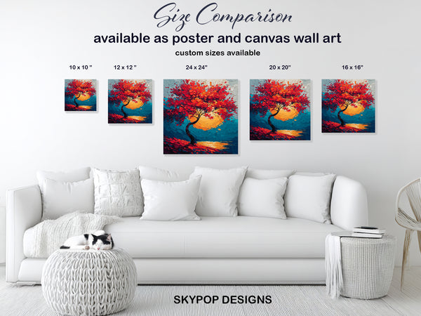Vibrant Autumn Tree Art - View 7