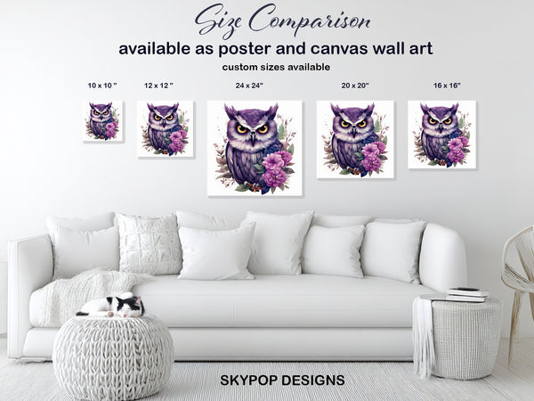 Owl Floral Art - View 7