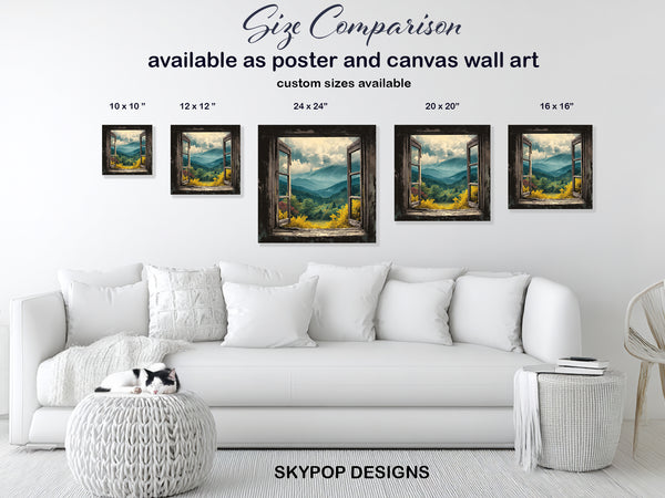 Mountain Window View Art - View 7